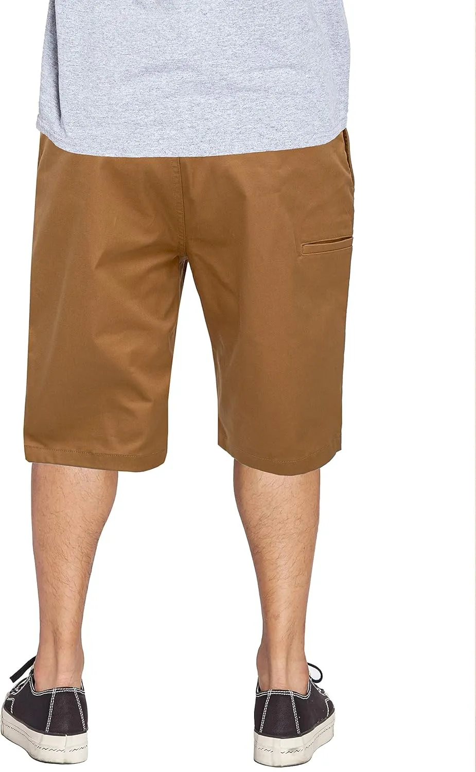 Mens Work Shorts Pants - Casual Stretch Cotton Twill Chino Slim Fit Multi Pocket Regular Big Sizes 30~46