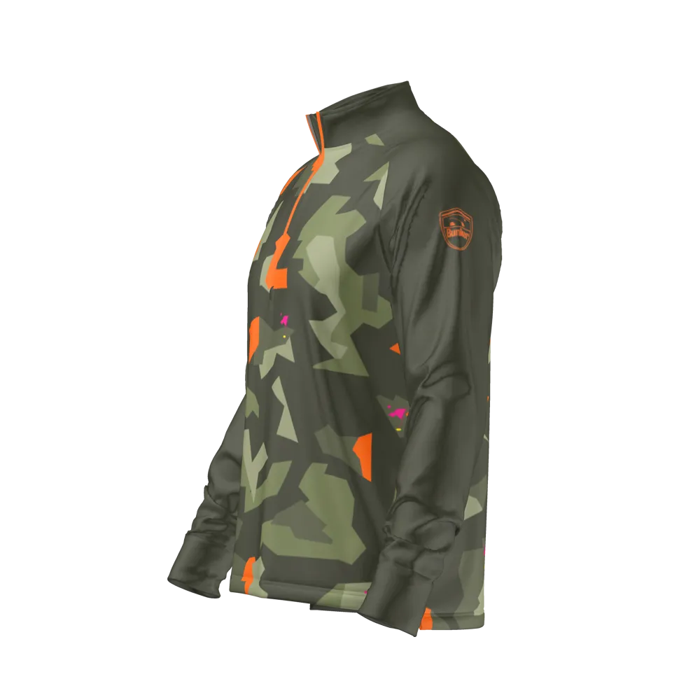 Mid Layer Zipper Camo Khaki MFY