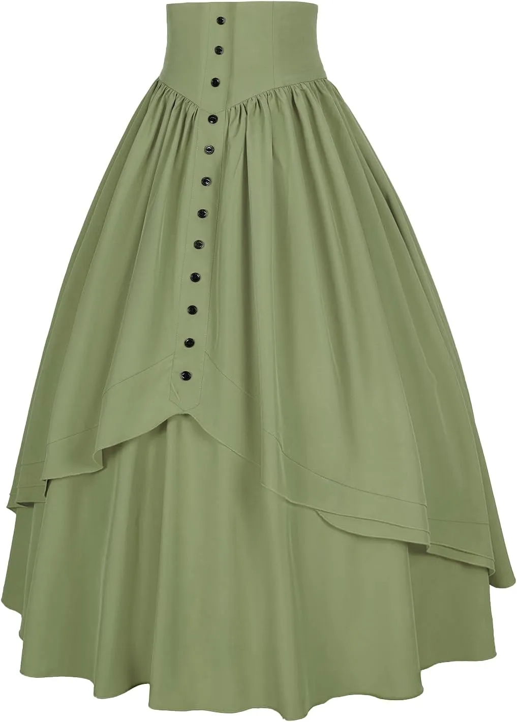 Mingyuezai Women Victorian Skirt Medieval Renaissance Peasant Skirt