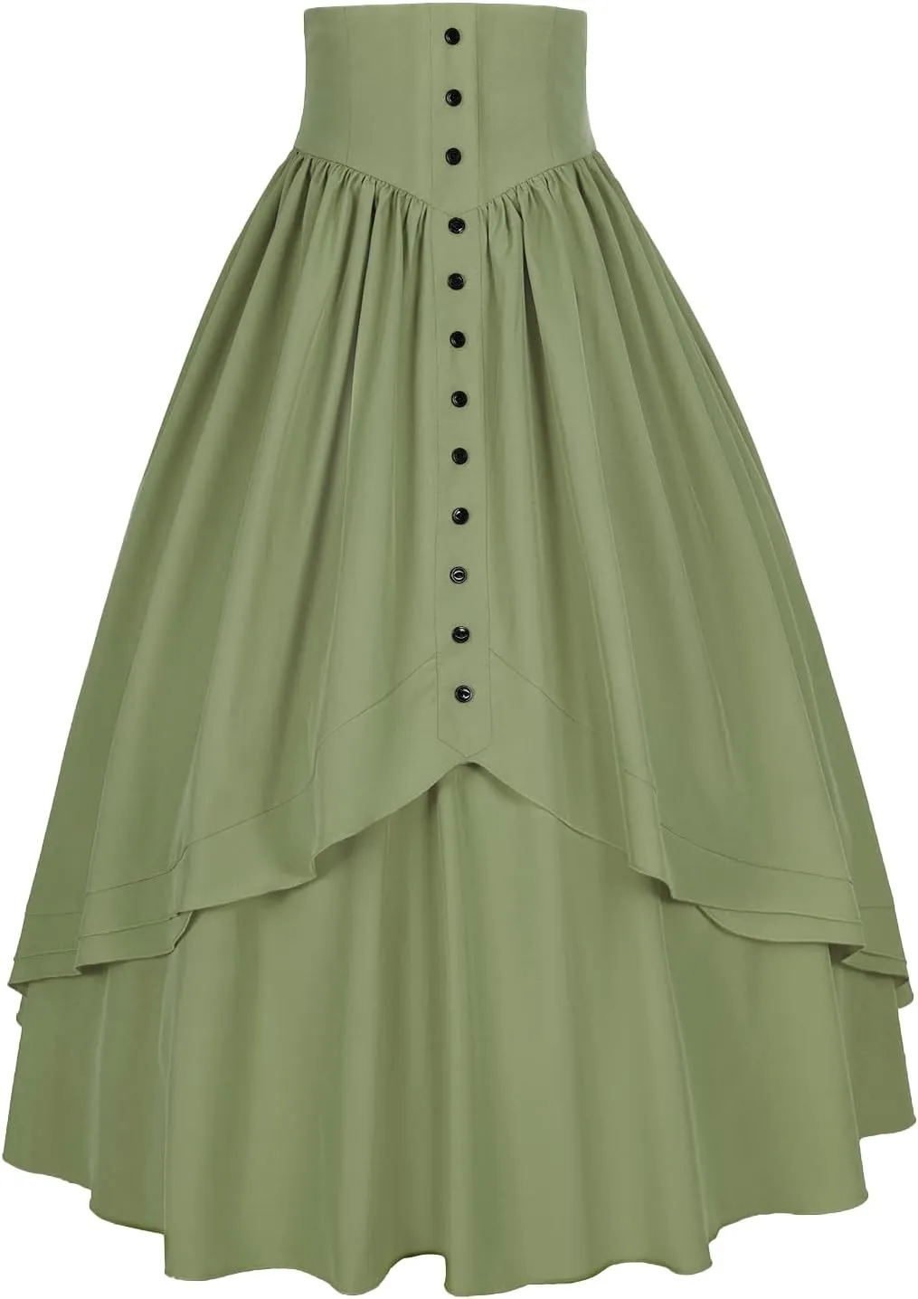 Mingyuezai Women Victorian Skirt Medieval Renaissance Peasant Skirt