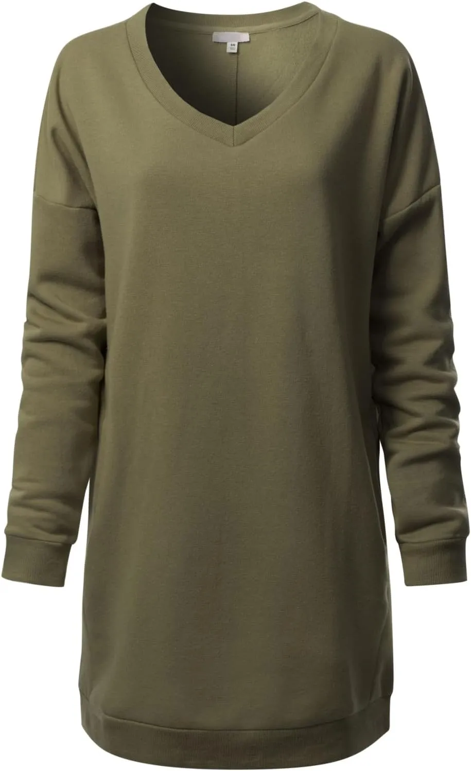 MixMatchy Women's Oversized Sweatshirts V-Neck Long Sleeve Tunic Pullover Fleece Sweater S-3X