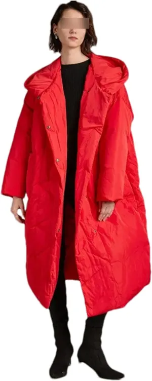 Mnjyihy Women Fashion Winter Thicked Warm Outwear Length Hooded White Duck Down Jacket
