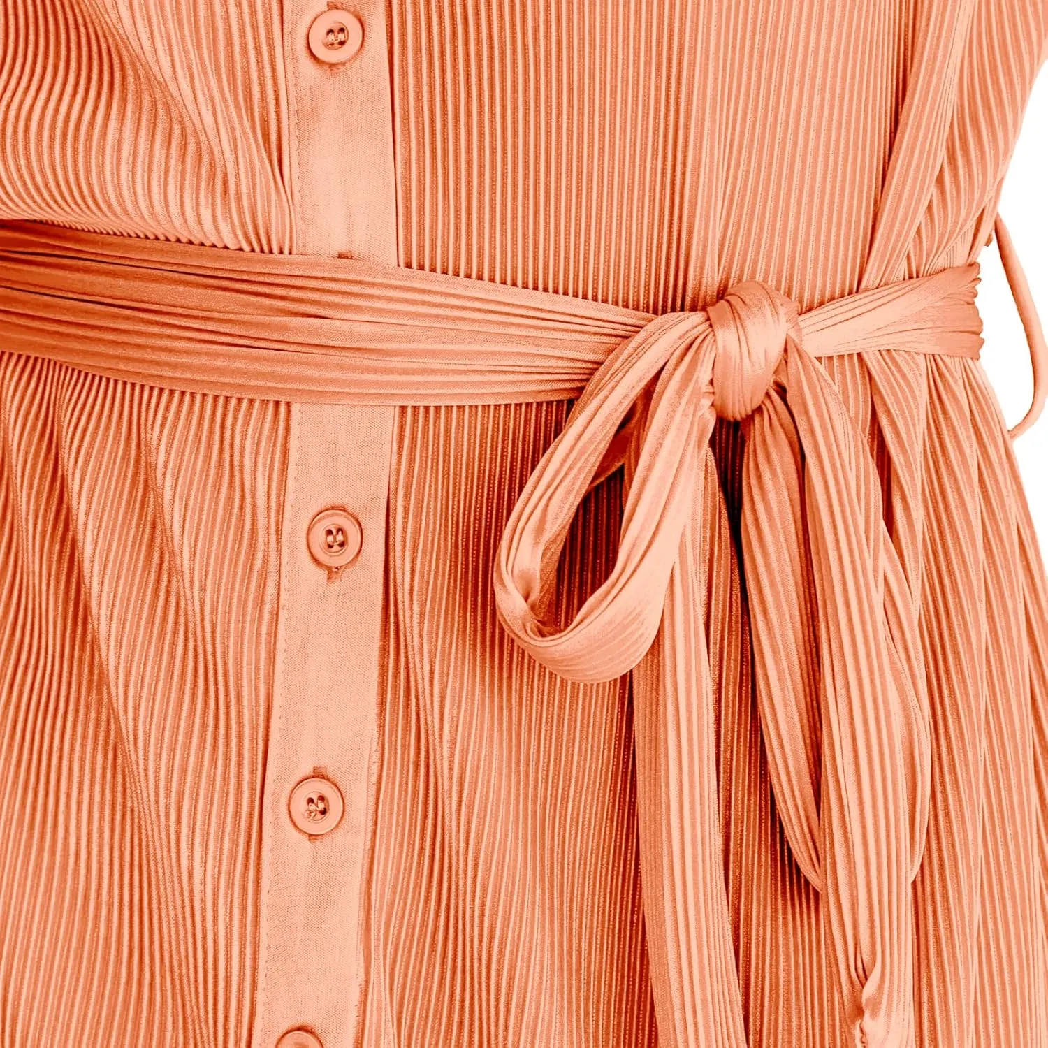 Neufigr Shirt Dresses for Women Summer Dresses Vneck Long Sleeve Mini Button Down Dress Casual Ruffle Tunic Tops with Belt