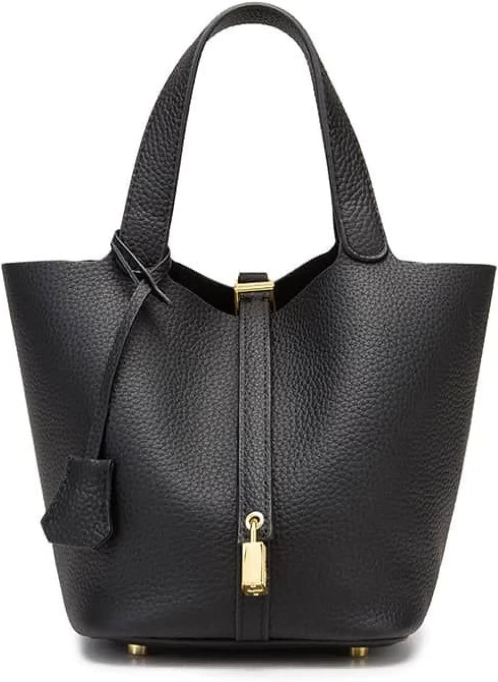New Fashionable Leather Vegetable Basket Bag Bag Cowhide Shoulder Crossbody Bucket Bag Women's Bag