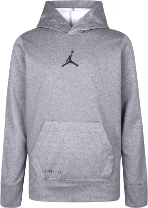 Nike Jordan Big Boys' Dri-Fit Therma Pullover Hoodie (Carbon Heather, Medium)