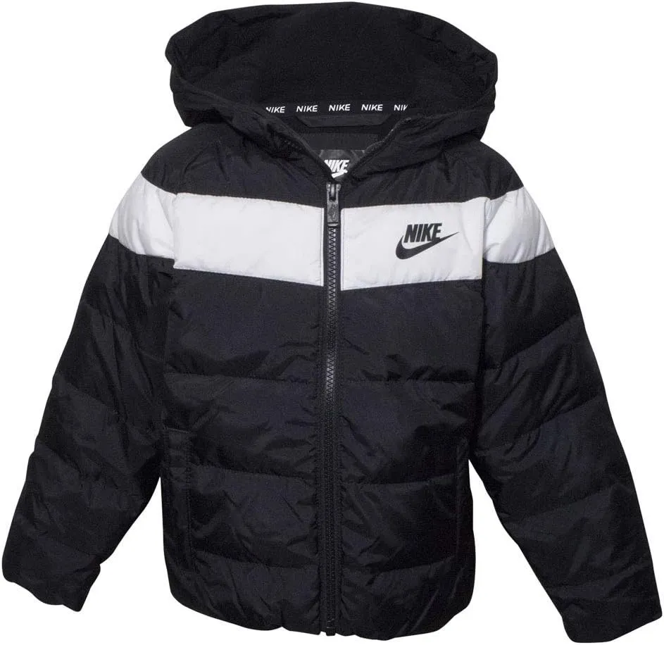 Nike Little Boy's Zip-Up Hooded Puffer Jacket Sportswear
