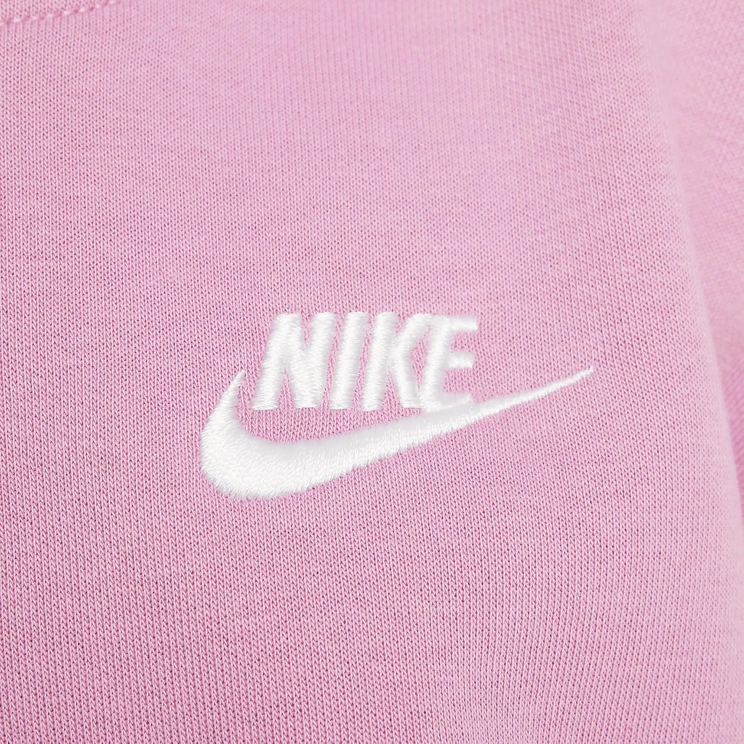 Nike Sportswear Club Fleece Big Kids' Oversized Pullover Hoodie (FZ5579-646, Magic Flamingo/White)