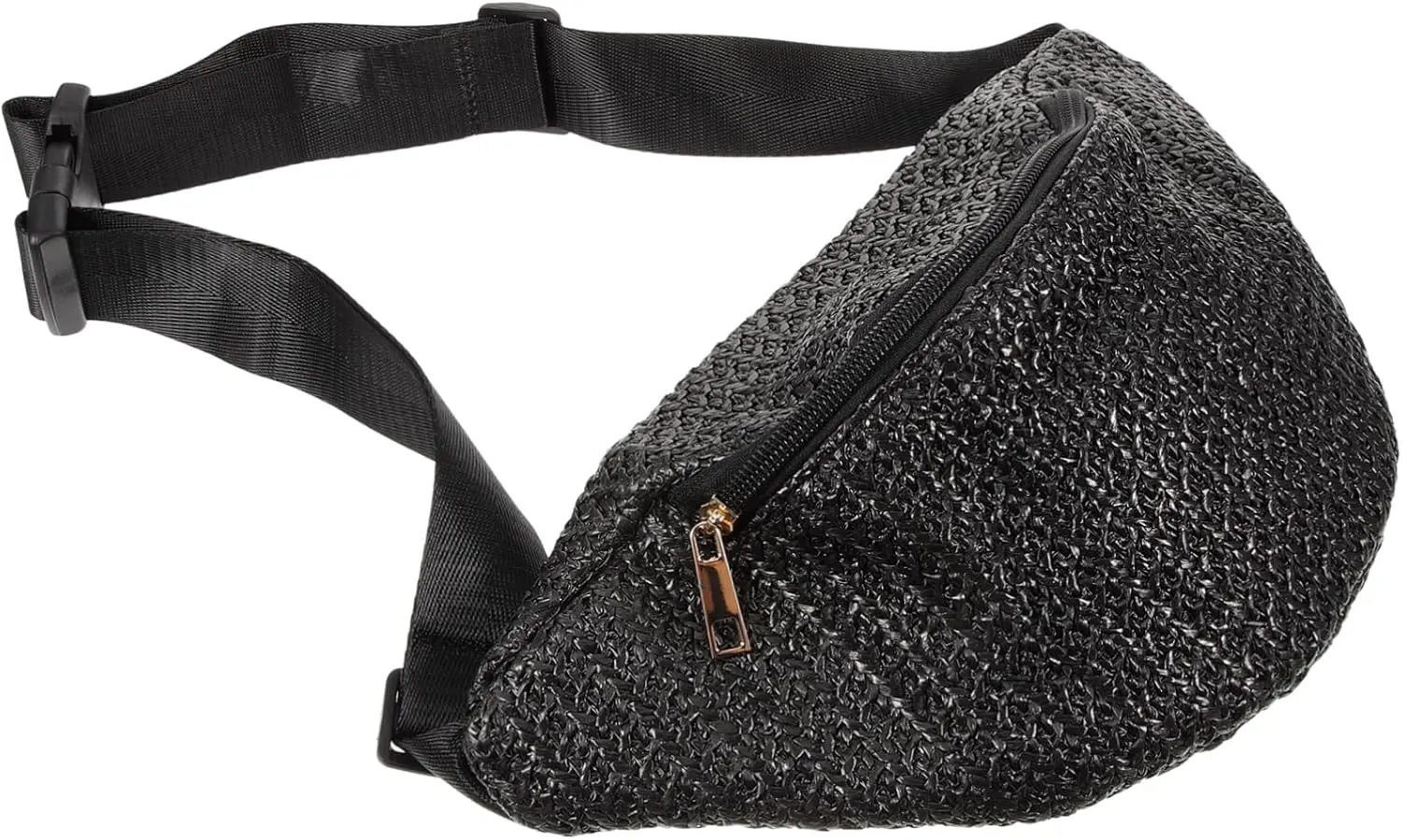 NOLITOY Belt Bag Woven Straw Travel Pouch Small Waist Pack Fashionable Pouch for Women