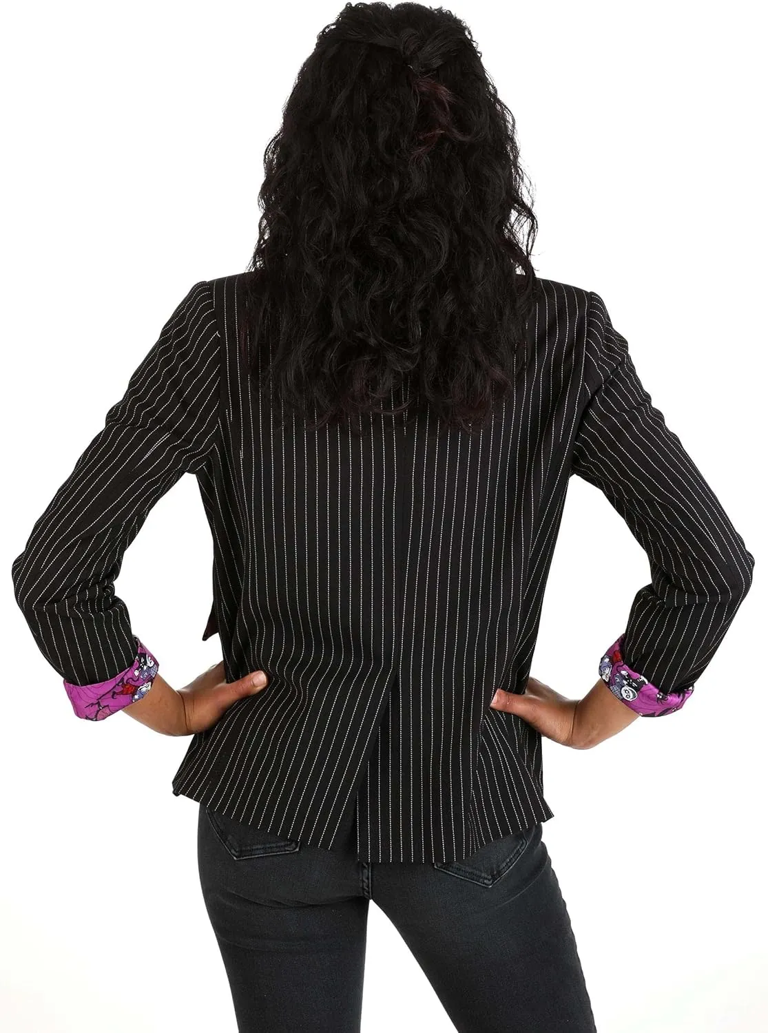 Officially Licensed Disney Nightmare Before Christmas Adult Women's Blazer, NBC Long Sleeve Open Front Casual Jacket