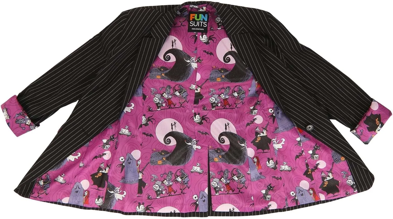 Officially Licensed Disney Nightmare Before Christmas Adult Women's Blazer, NBC Long Sleeve Open Front Casual Jacket