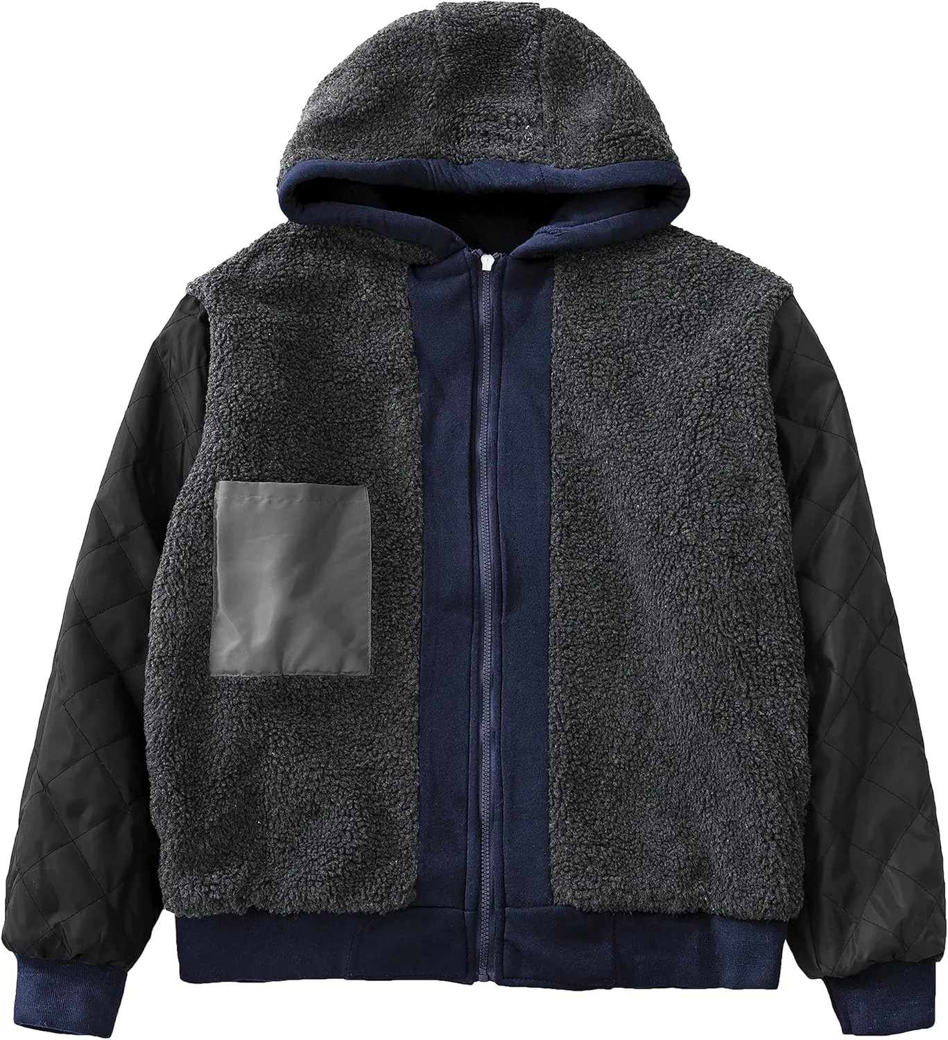 Outfitters Heavyweight Sherpa Lined Fleece Hoodie Sweatshirts for Men Winter Zip up Plus Size Jacket