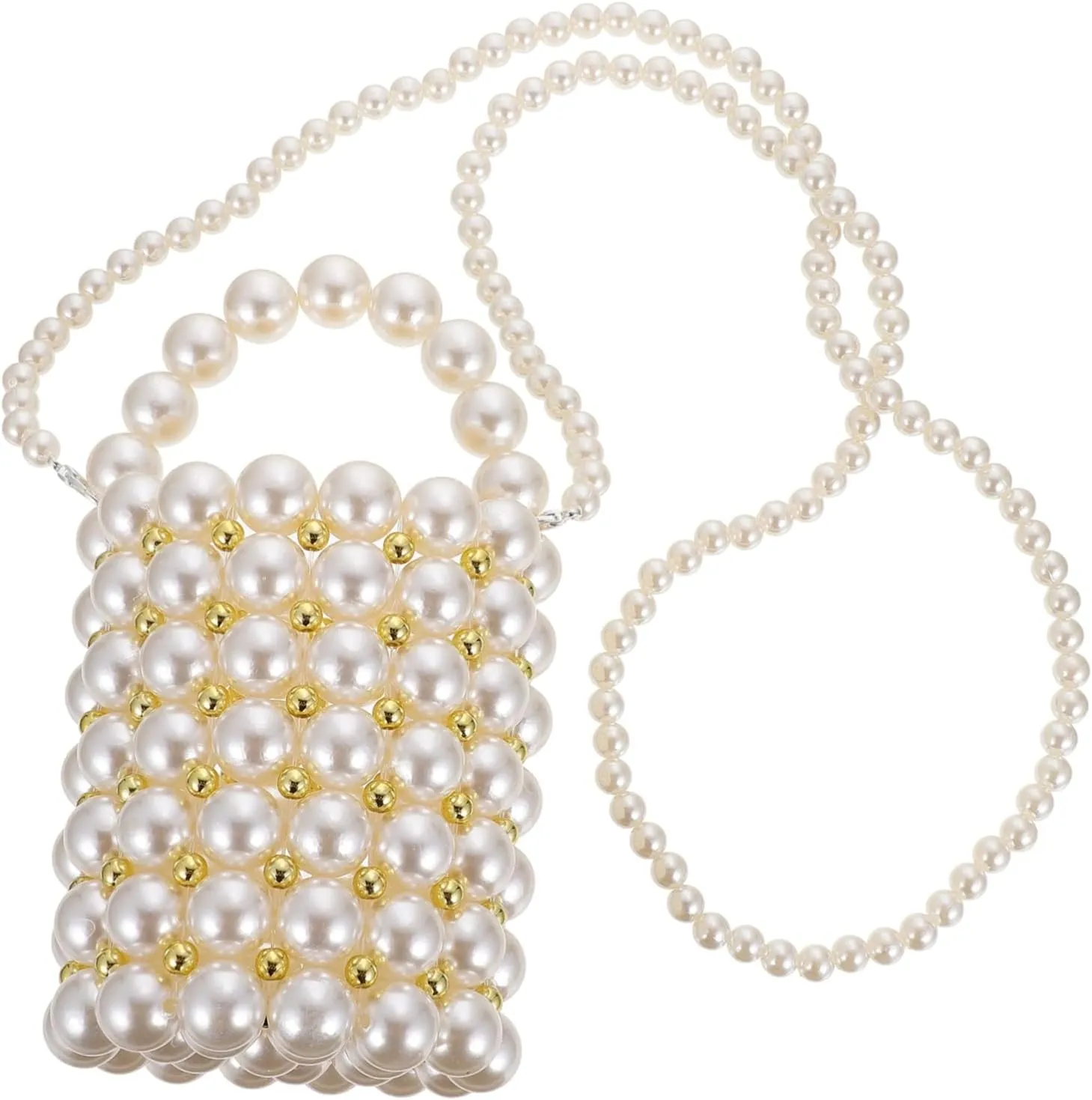 Oversized Crossbody Bag for Women Pearl Bucket Bag Fashionable Large Capacity