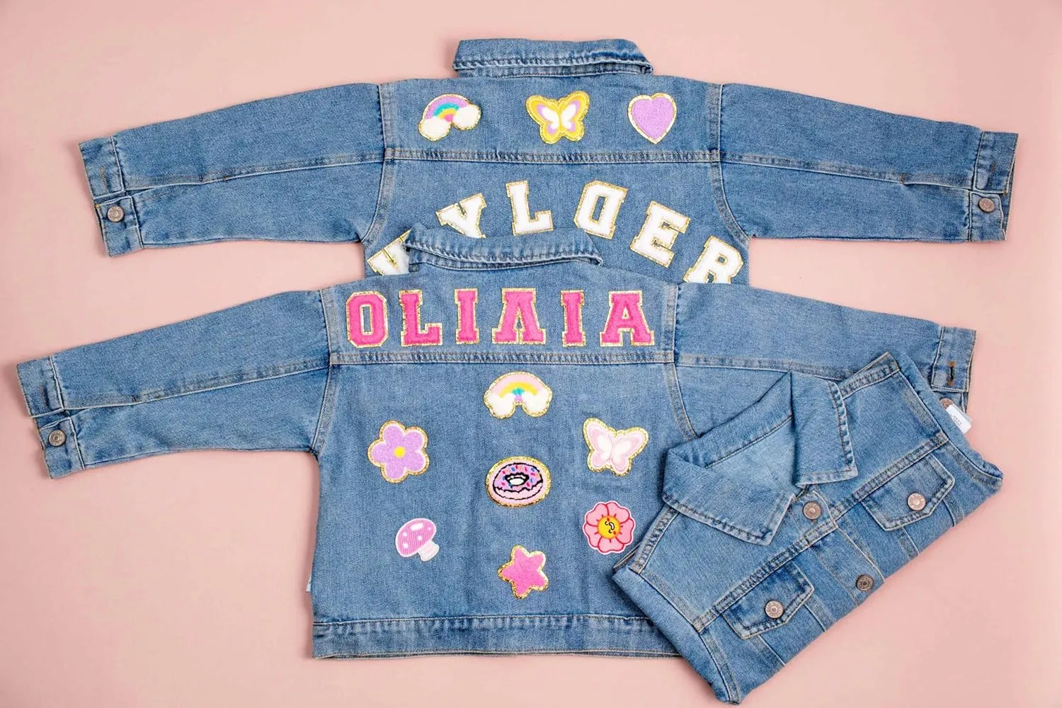 Personalized Patch Denim Jacket, Custom Girl Boy Birthday Gift, Kids Customized Name Outfits Gift for Christmas