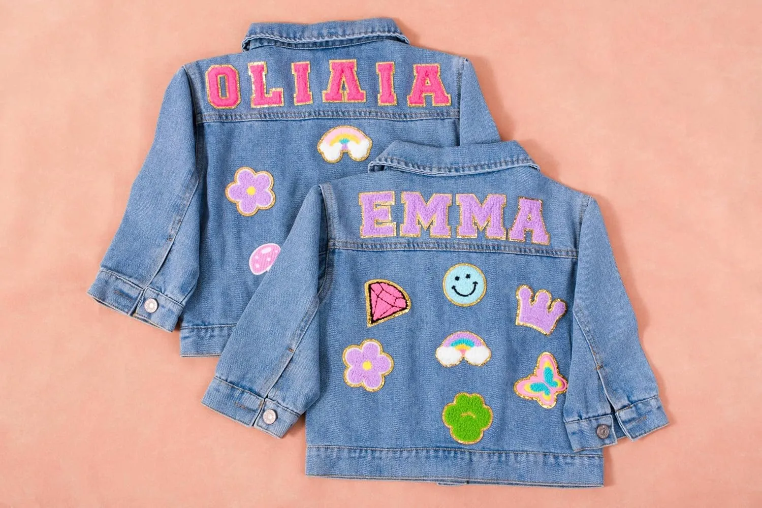 Personalized Patch Denim Jacket, Custom Girl Boy Birthday Gift, Kids Customized Name Outfits Gift for Christmas