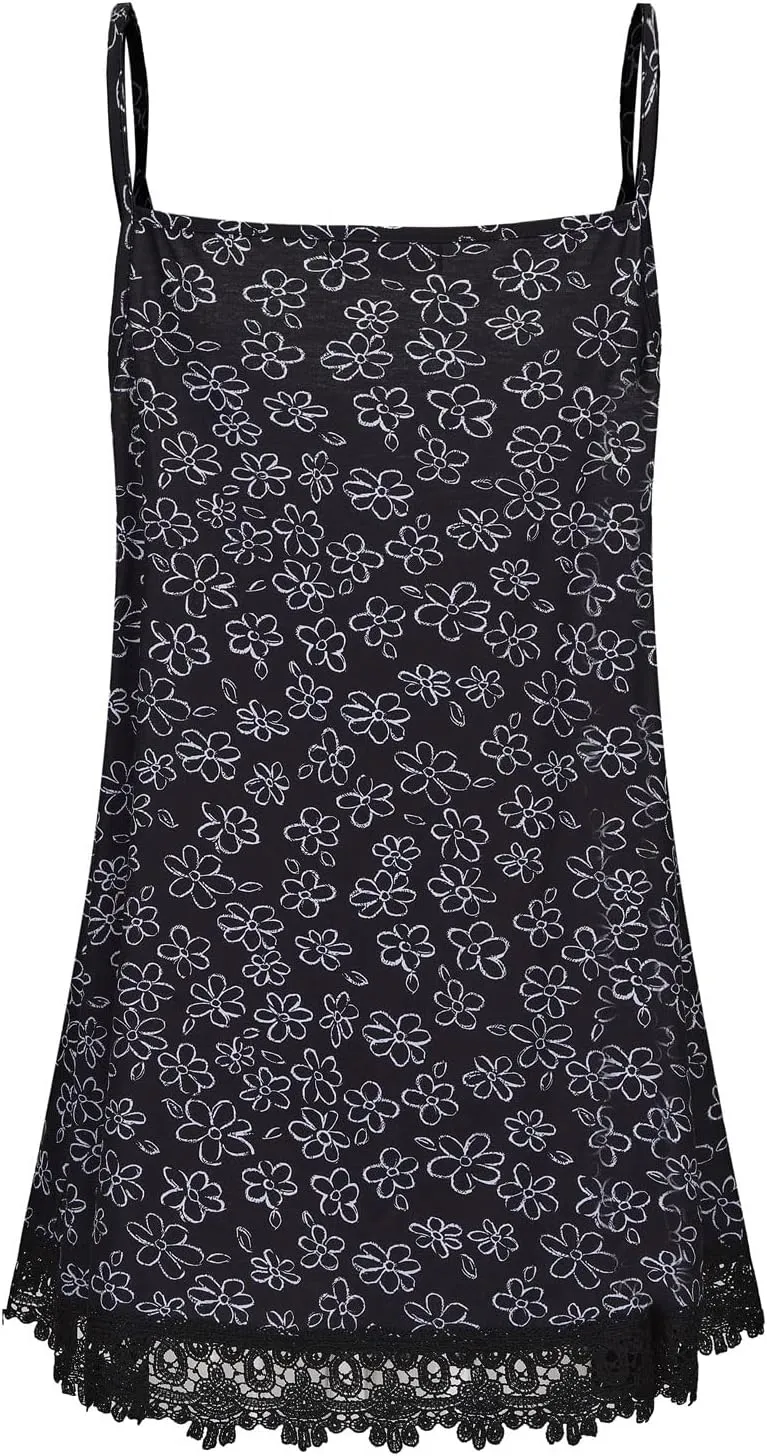 Plus Size Tank Tops for Women 2025 Summer Sleeveless Top Lace Trim Extender Camisole Cami Dressy Loose Shirt