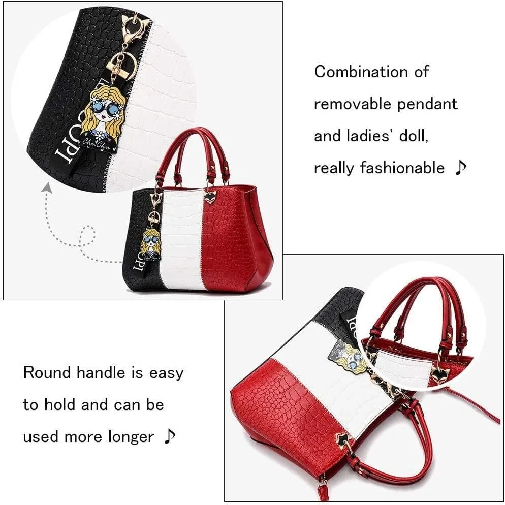 PU Leather Tote Bags for Women Fashionable Handbags Ladies' Purses Crafted From Designed Satchel Shoulder