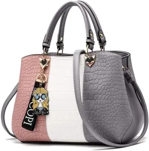 PU Leather Tote Bags for Women Fashionable Handbags Ladies' Purses Crafted From Designed Satchel Shoulder