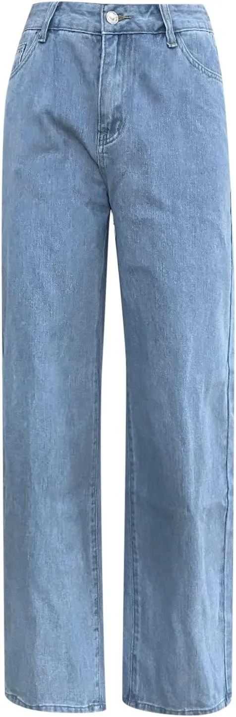 Retro Street Hip Hop Jeans Feng Shui Washed Old Straight Leg Wide Leg Pants Loose Floor Sweeping Jean for Tall