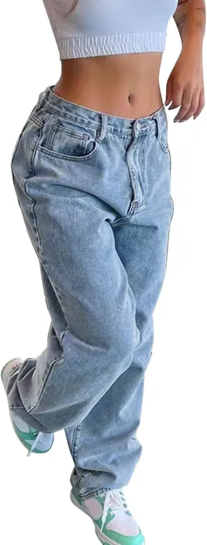 Retro Street Hip Hop Jeans Feng Shui Washed Old Straight Leg Wide Leg Pants Loose Floor Sweeping Jean for Tall
