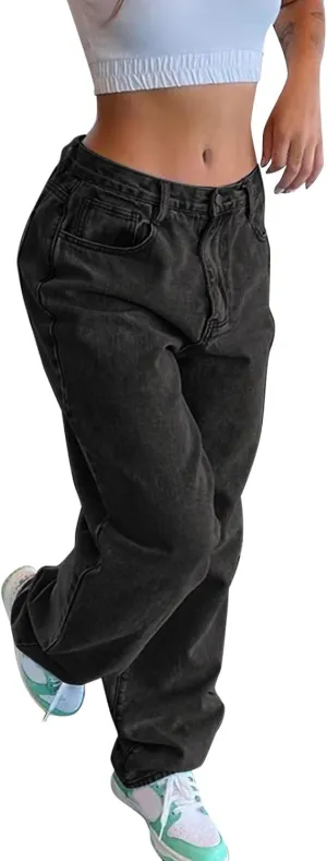 Retro Street Hip Hop Jeans Feng Shui Washed Old Straight Leg Wide Leg Pants Loose Floor Sweeping Jean for Tall