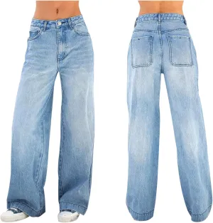 Retro Street Hip Hop Jeans Feng Shui Washed Old Straight Leg Wide Leg Pants Loose Floor Sweeping Jean for Tall