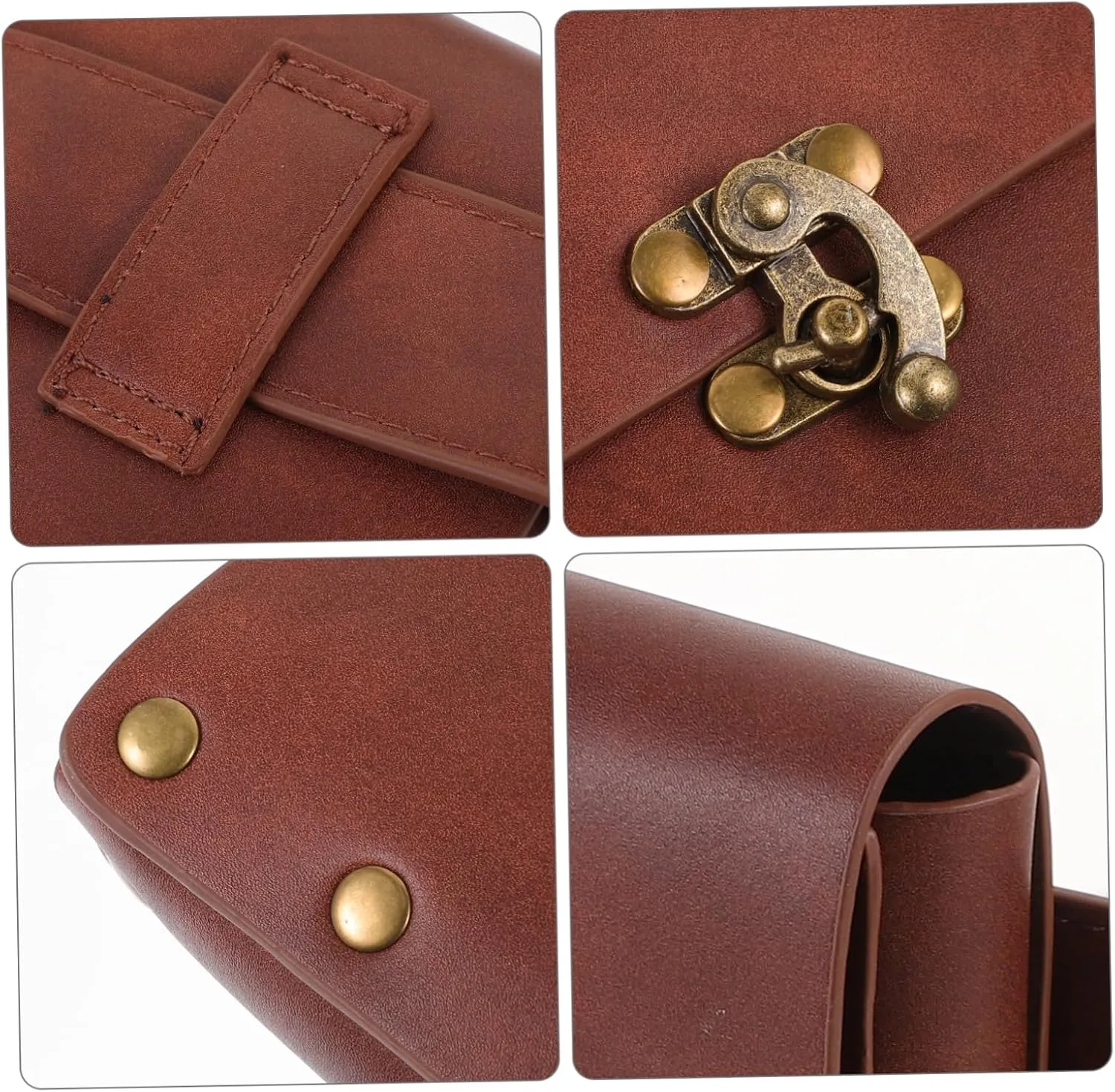 Retro Waist Pouch Fashionable Belt Bag Pu Material for Travel Everyday Use