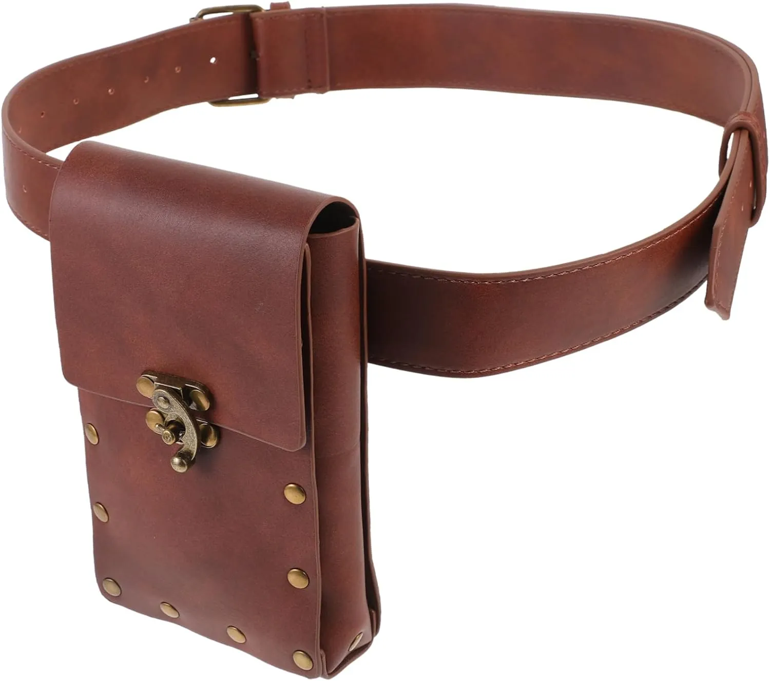 Retro Waist Pouch Fashionable Belt Bag Pu Material for Travel Everyday Use
