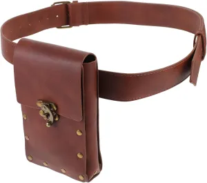 Retro Waist Pouch Fashionable Belt Bag Pu Material for Travel Everyday Use