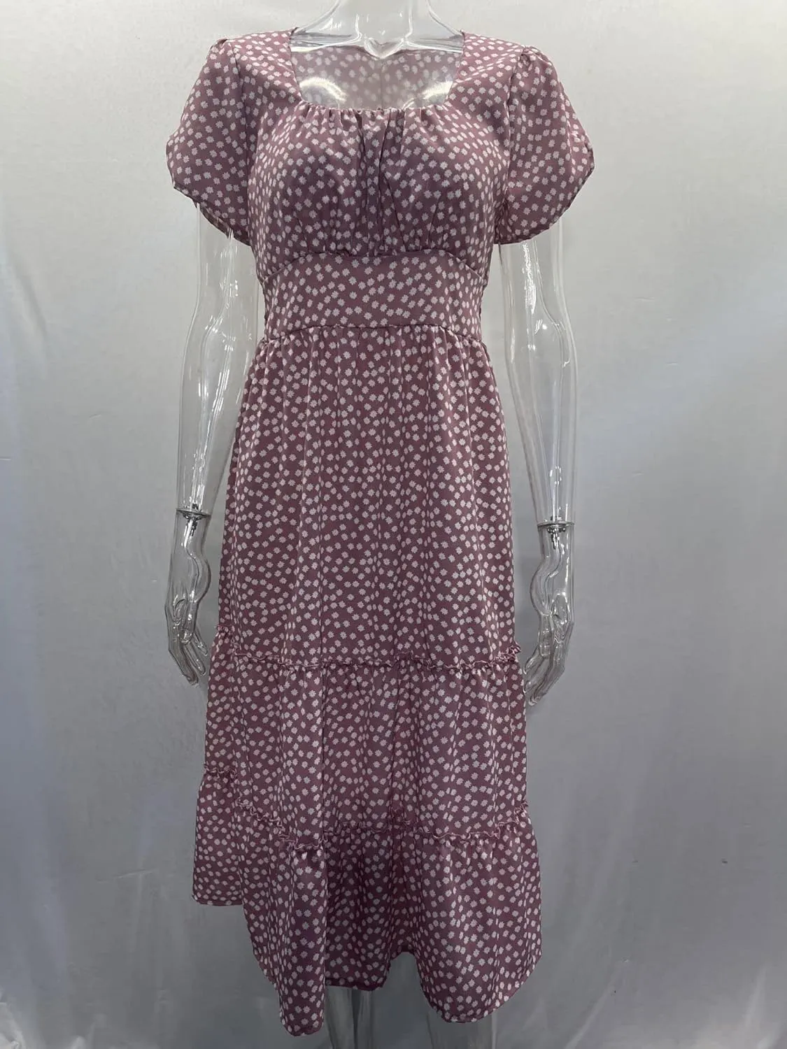 Roll Up Women's Spring Summer Dresses Party Casual Floral Print Boho Elegant Beautiful Cute Midi Long Maxi Dress