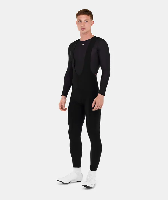 RTR Winter Thermal Bib Tights Men Black by Santini