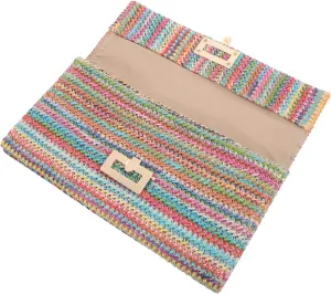 SAFIGLE Fashionable Woven Clutch Bag for Women Large Capacity Rustic Design for Parties Weddings
