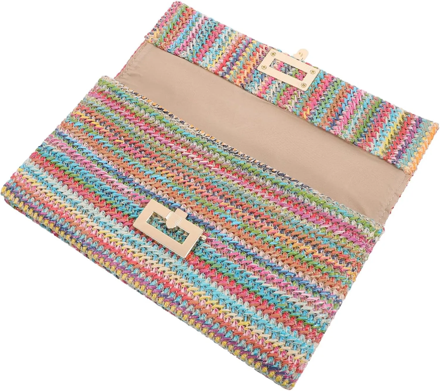 SAFIGLE Fashionable Woven Clutch Bag for Women Large Capacity Rustic Design for Parties Weddings