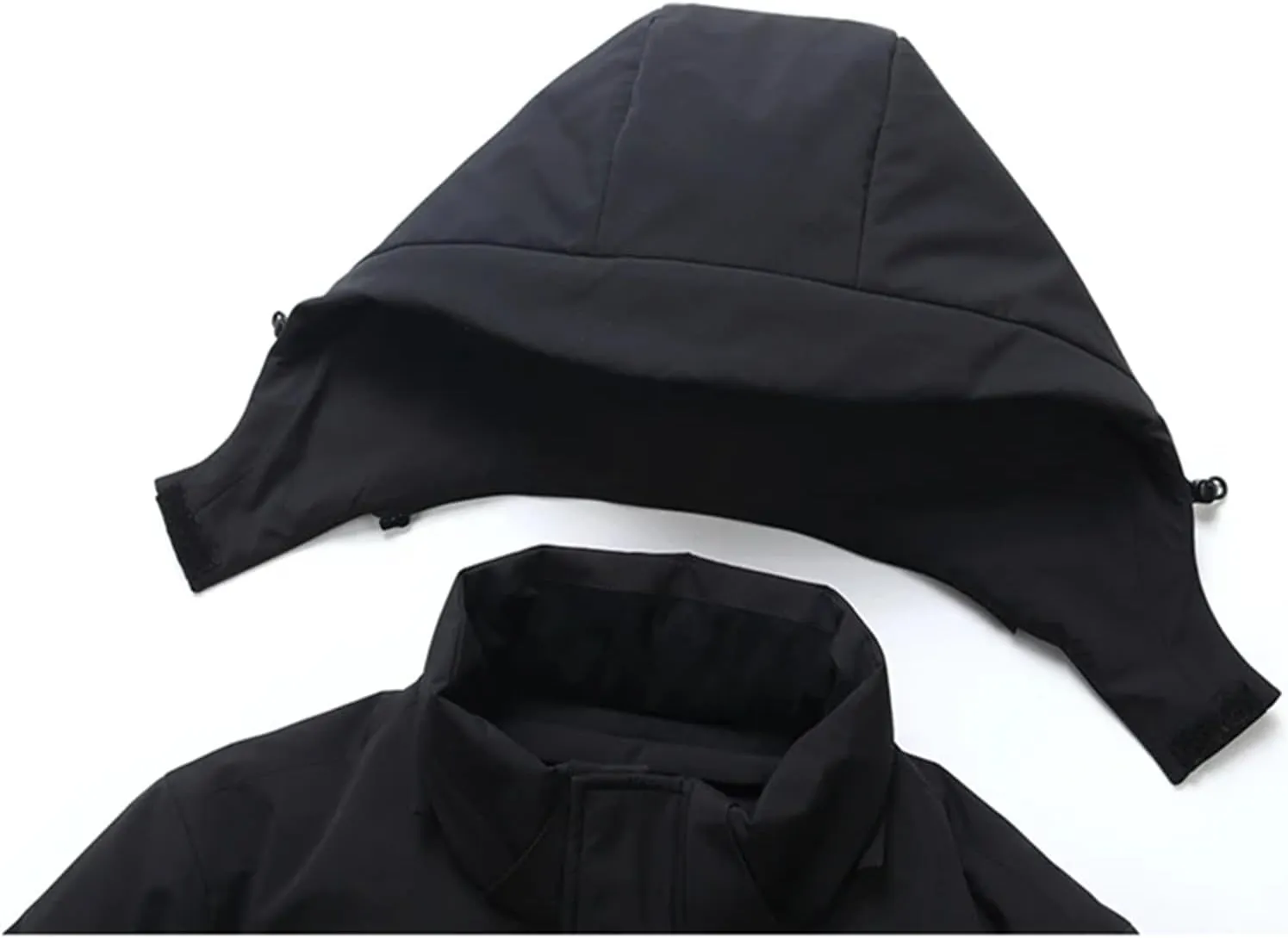 SaoBiiu Middle-Aged Men Down Jacket Winter Liner Detachable Down Coat Hooded Thick Warm Parkas