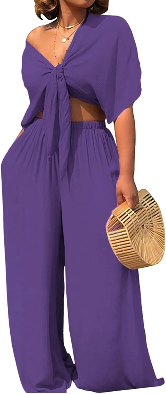 SeNight Womens Tracksuit Set Two Piece Sweatsuits Outfits Long Sleeve Ribbed Zip Up Crop Top Skinny Long Pants Set