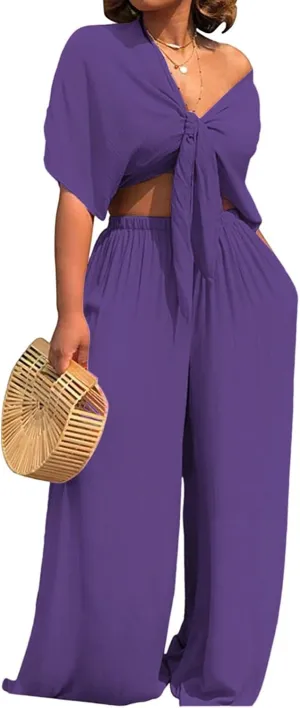 SeNight Womens Tracksuit Set Two Piece Sweatsuits Outfits Long Sleeve Ribbed Zip Up Crop Top Skinny Long Pants Set