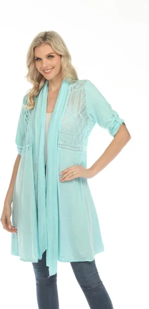 SIMPLY COUTURE Women's Plus Size Summer Casual Short Sleeve Tops Floral Lace Scoop Neck Top