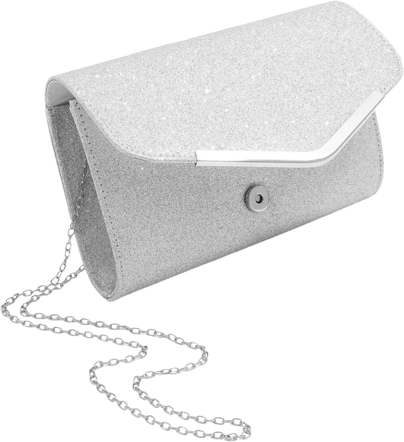 Sparkling Flash Clutch Bag for Women Fashionable Evening Purse Chain for Wedding and Social Events