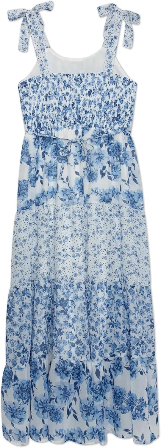 Speechless Girls' Sleeveless Maxi Chiffon Dress and Sunglasses