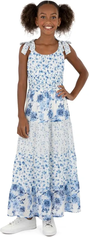 Speechless Girls' Sleeveless Maxi Chiffon Dress and Sunglasses