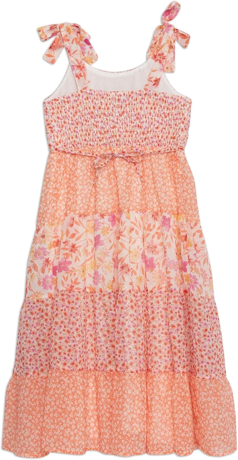 Speechless Girls' Sleeveless Maxi Chiffon Dress and Sunglasses