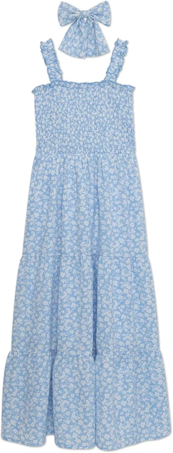 Speechless Girls' Sleeveless Smocked Maxi Sundress