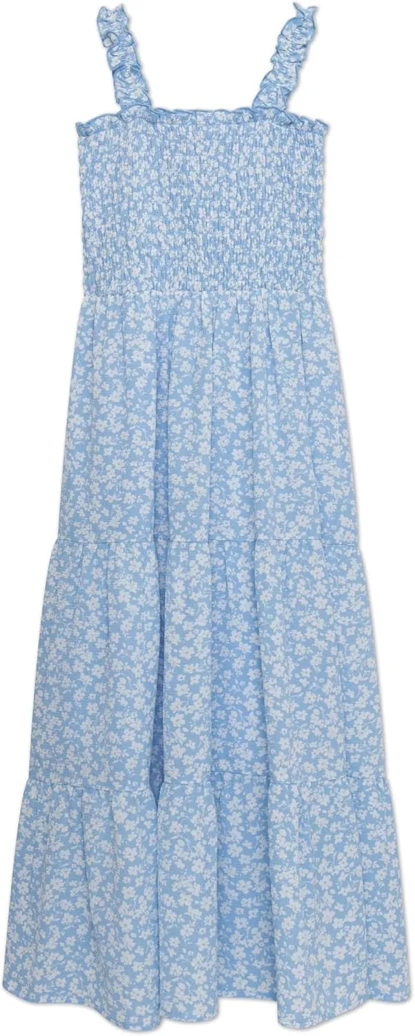 Speechless Girls' Sleeveless Smocked Maxi Sundress