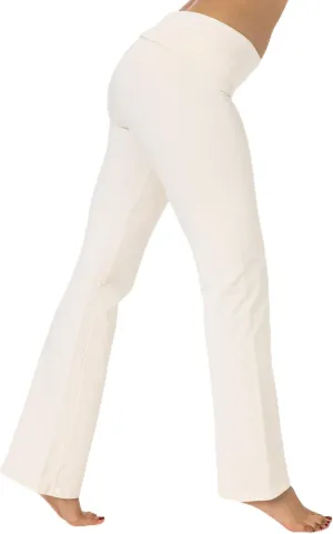 Stretch Fleece Winter Yoga Legging, Foldover Waistband, Made in USA