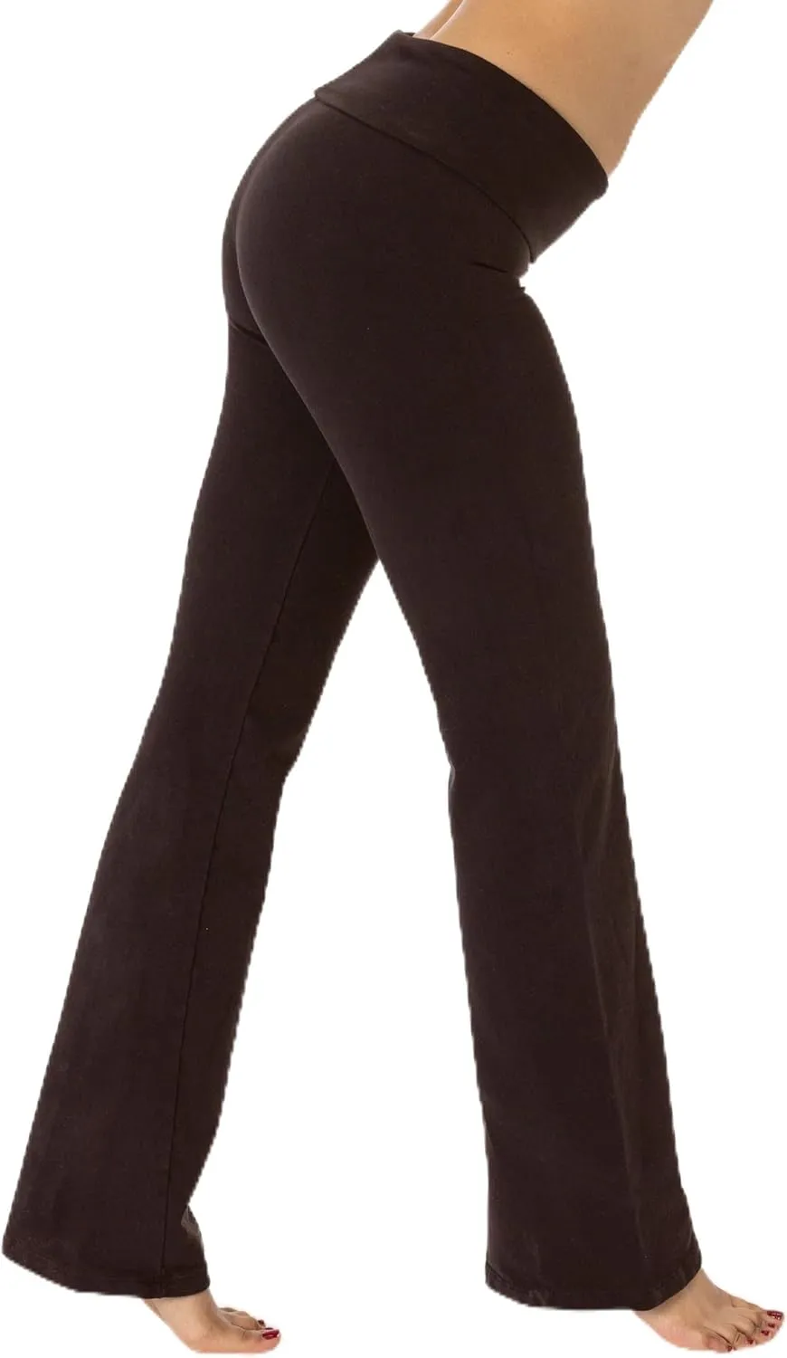 Stretch Fleece Winter Yoga Legging, Foldover Waistband, Made in USA