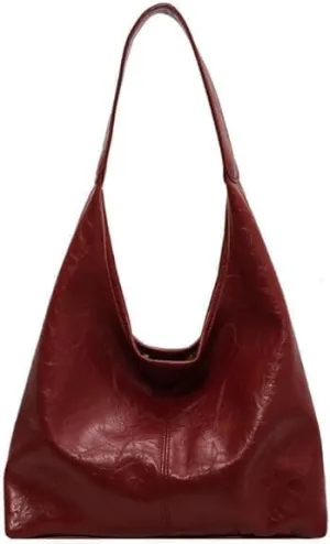 Suede Bag for Women Hobo Bag Slouchy Purse Fashionable Leather Shoulde Office Tote Handbag
