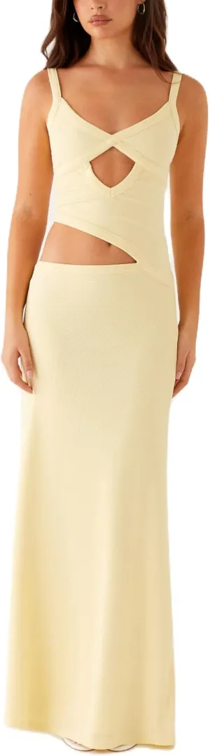 Summer Cut Out Long Dresses for Women Spaghetti Strap Bodycon Maxi Dress Backless V Neck Sleeveless Beach Sundresses