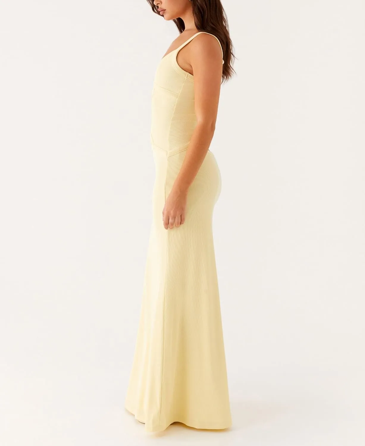 Summer Cut Out Long Dresses for Women Spaghetti Strap Bodycon Maxi Dress Backless V Neck Sleeveless Beach Sundresses