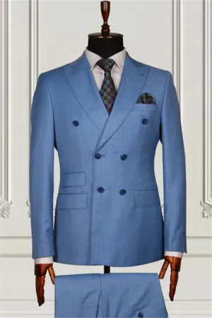 Suzhoufashion Bespoke Brown Double Breasted Formal Business Men Suits