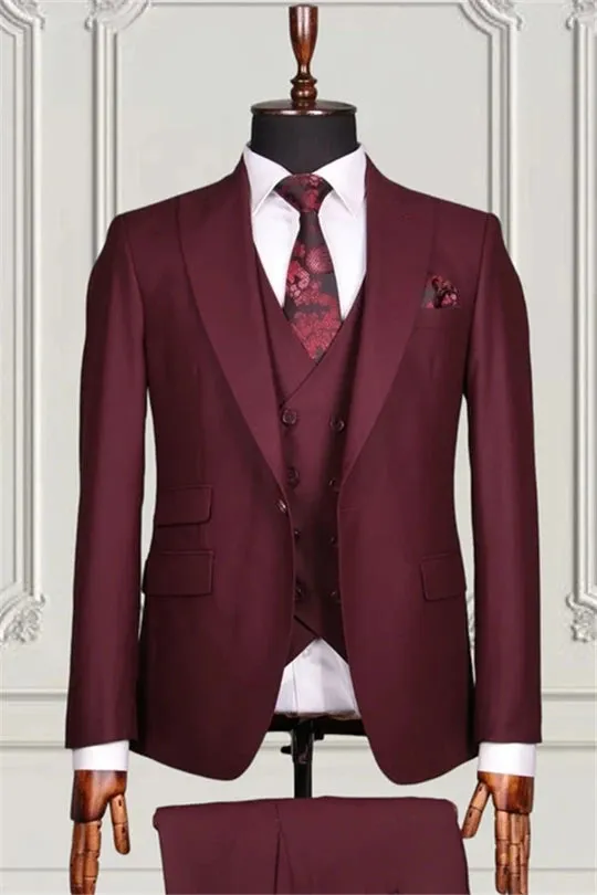 Suzhoufashion Dark Green Three Pieces Slim Fit Bespoke Business Men Suits