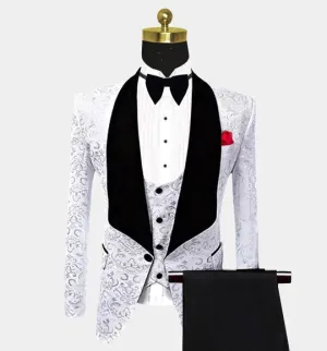 Suzhoufashion Miia Red Velvet Shawl Lapel One Button Wedding Men Suits